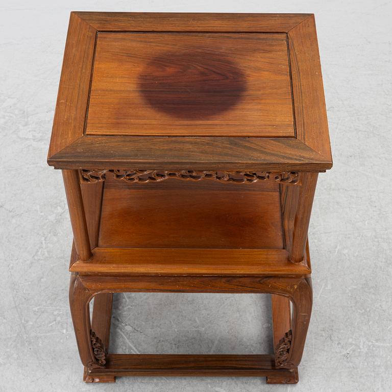 A Chinese hardwood table / shelf, 1900s.