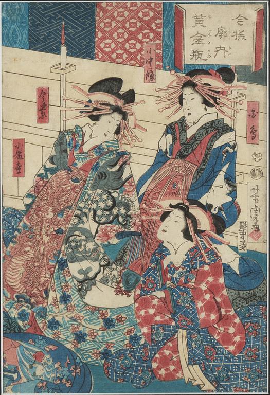 Utagawa Yoshitora, färgträsnitt, Japan, 1800-talets andra hälft.