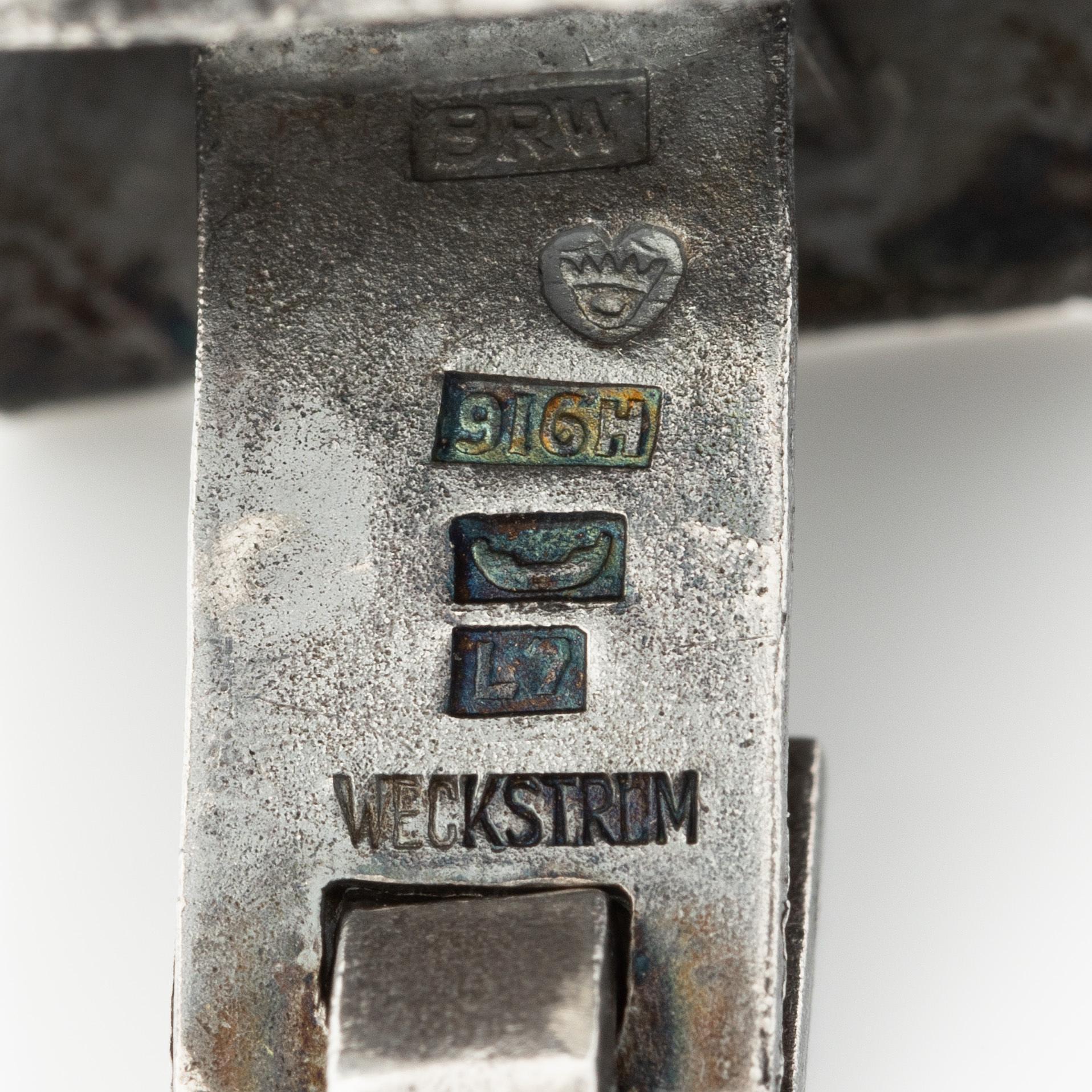 Björn Weckström, a pair of cufflinks, silver, Helsinki 1964.