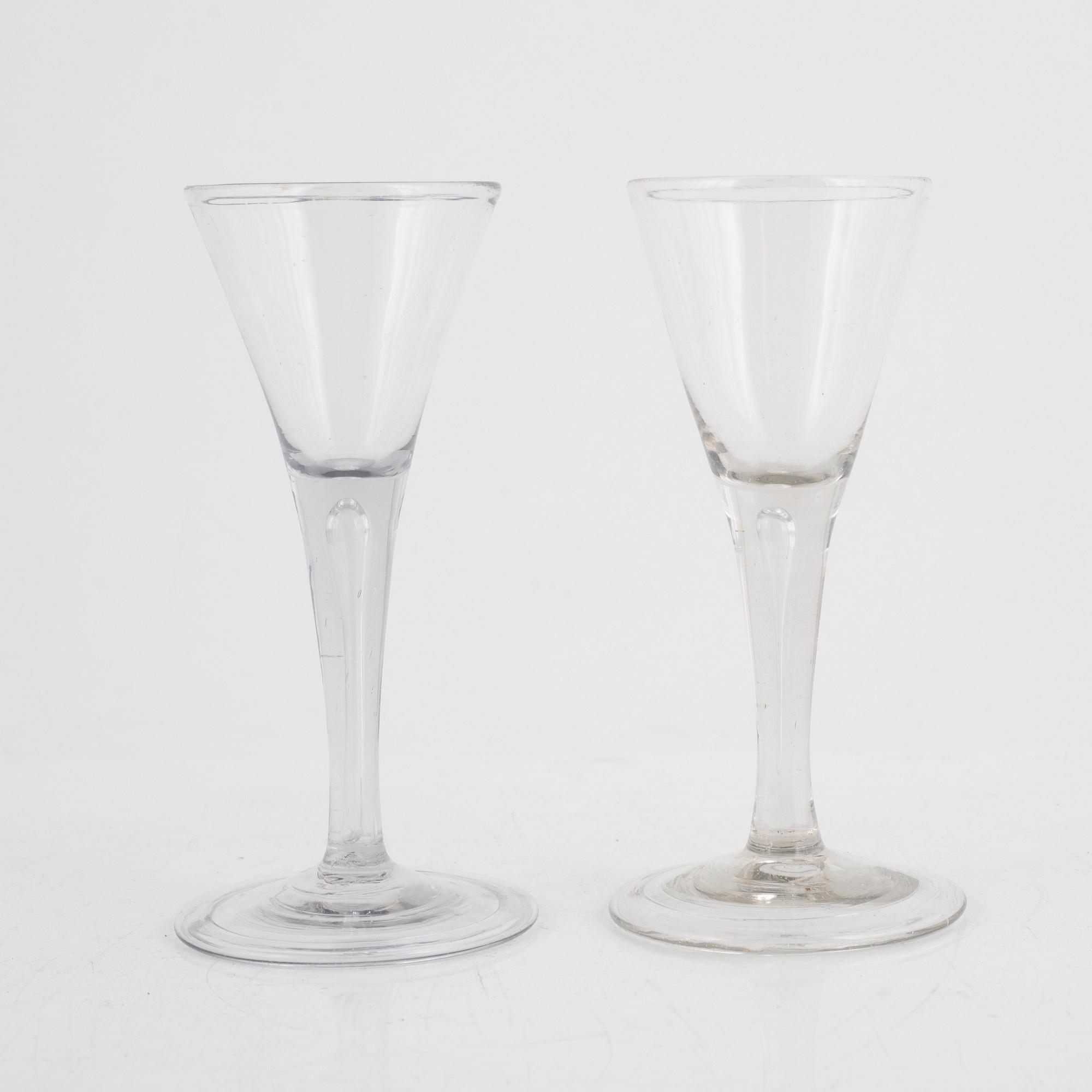 A pair of Swedish glasses, 18th century.