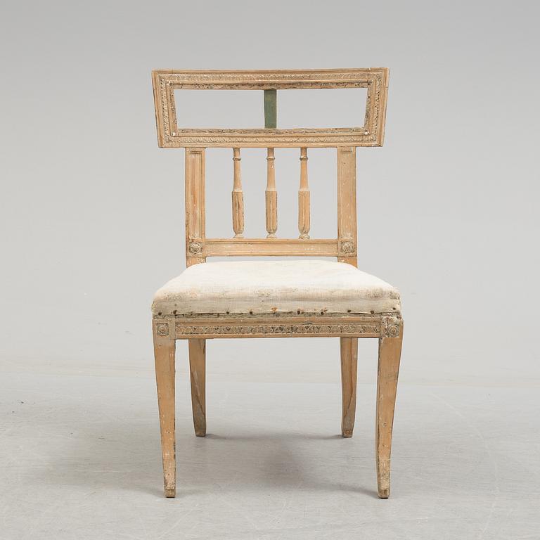 A 18th century gustavian chair.