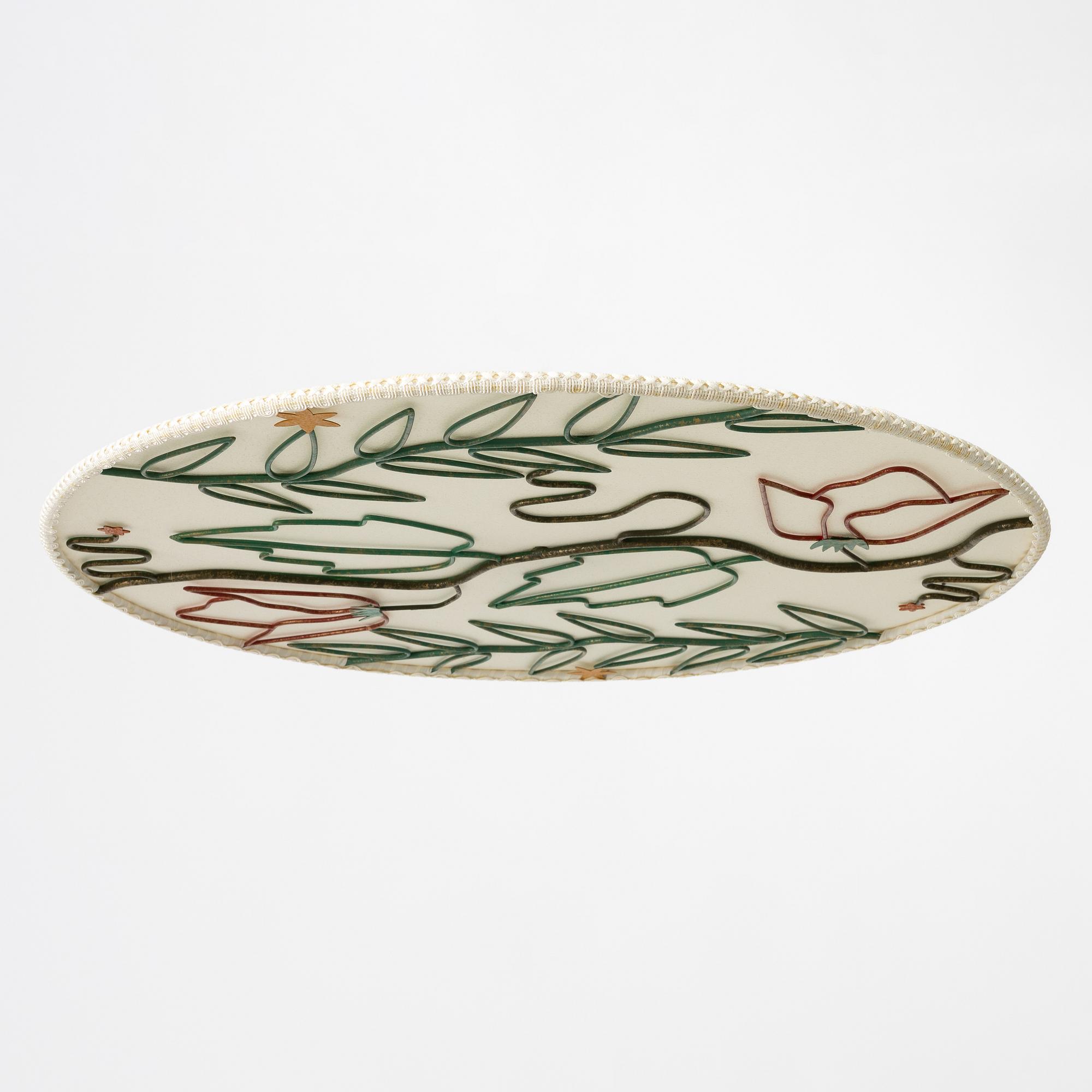 Hans Bergström, a ceiling lamp model 82, ateljé Lyktan, Åhus, Sweden 1940-50s.