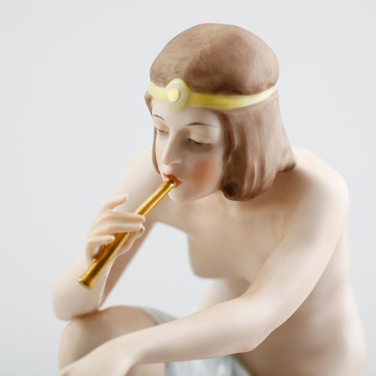 FIGUR, porslin, "Ormtjuserska", Rosenthal.
