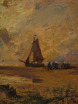 Louis Douzette, Coastal landscape.