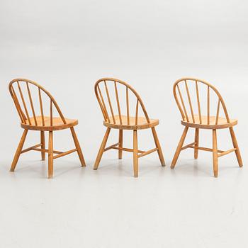 Stolar, 5 st, Svensk Möbelindusti, omkring 1900-talets mitt.