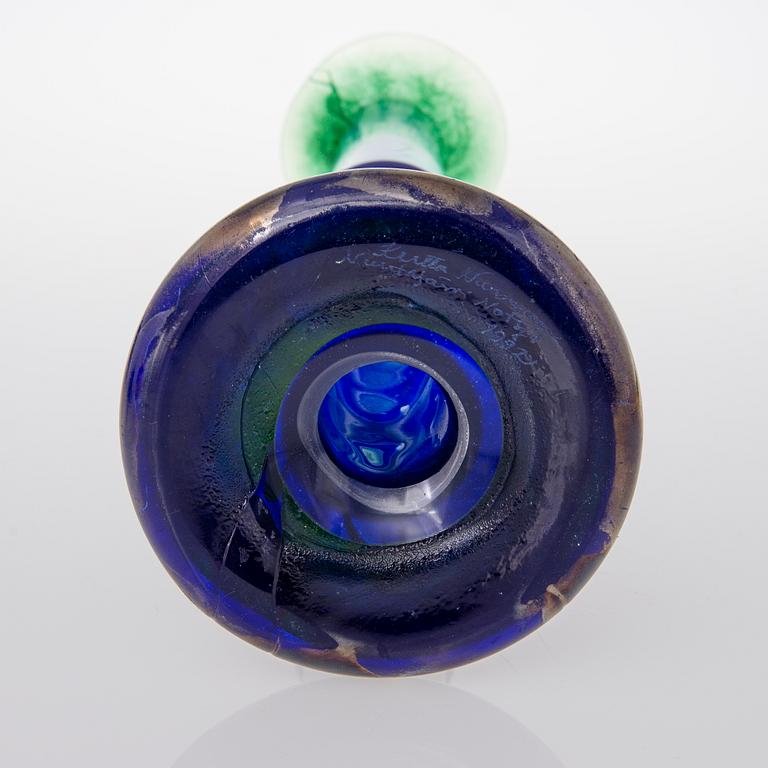 A glass sculpture, signed Kerttu Nurminen Nuutajärvi Notsjö 1992.