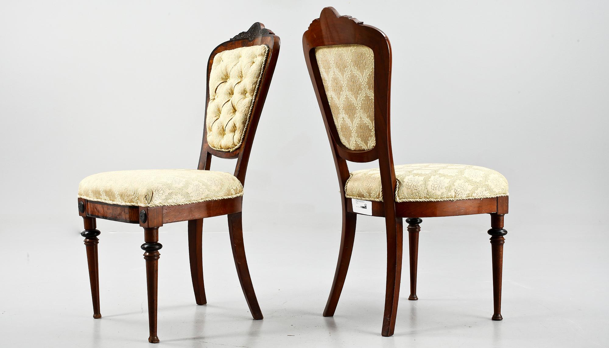 SOFFA samt STOLAR, 4 st, nyrenässans, 1800-talets andra hälft.