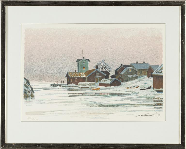 Roland Svensson, lithograph in colours, signed 293/350.
