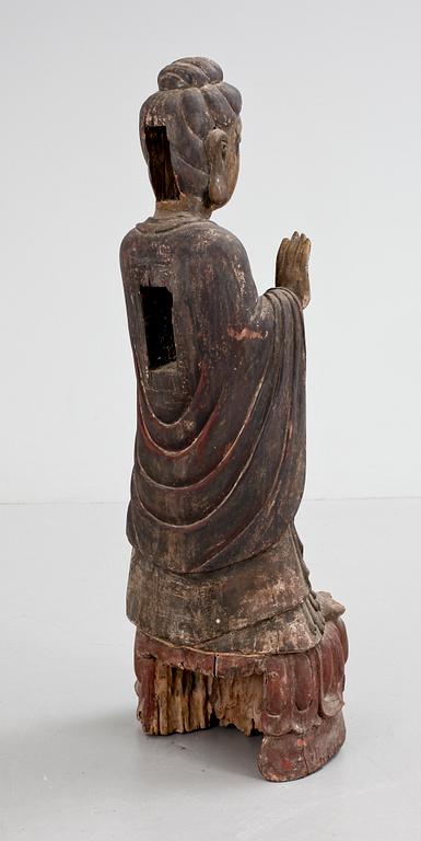 BUDDHA, trä, 1800-tal.