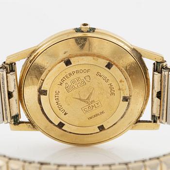 Camy, Superautomatic, 18K guld, armbandsur, 34 mm.