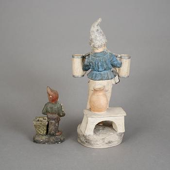 FIGURINER, 2 st, keramik, 1900-tal.