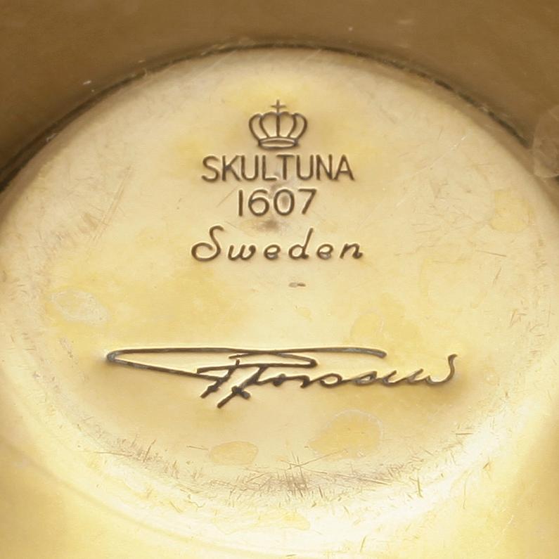 SUPKOPPAR, 7 st, samt ljusstakar, 3 st, Pierre Forssell, Skultuna.