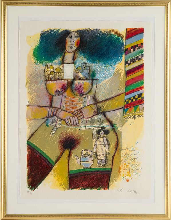 Theo Tobiasse, lithograph in colours, signed 78/150.