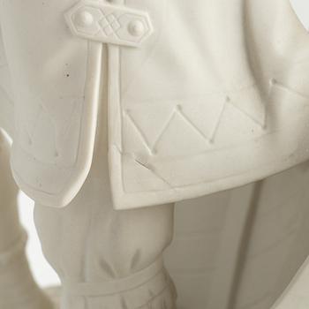 A biscuit porcelain figurine, Gustafsberg, dated 1907.