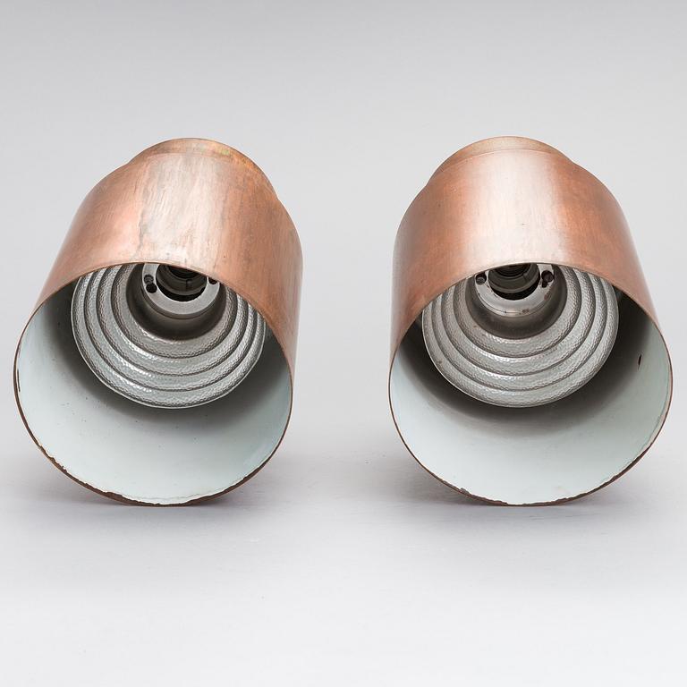 LISA JOHANSSON-PAPE, A pair of wall lamps type 17-033 by Orno, Finland.