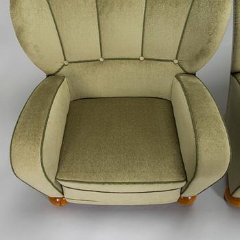 Märta Blomstedt, A pair of  'Aulanko-model' armchairs. Designed in 1939.