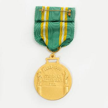 An 18K gold medal, Sporrong, Stockholm 1958.
