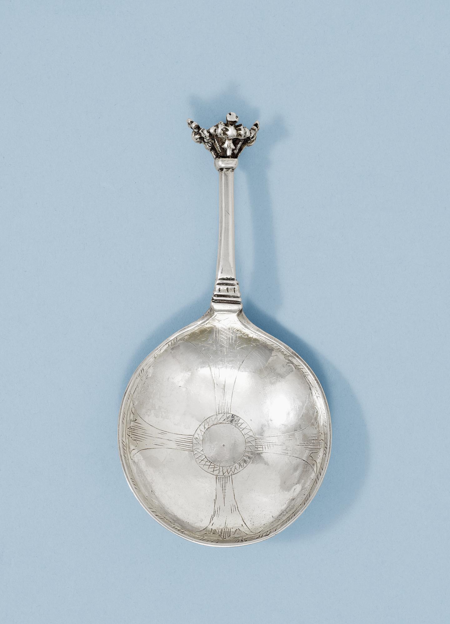 SKED med kronknopp, Skandinavien 1500-talets slut/1600-talets början.