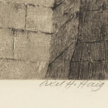 AXEL HERMAN HÄGG, Etching, 1906, signed.