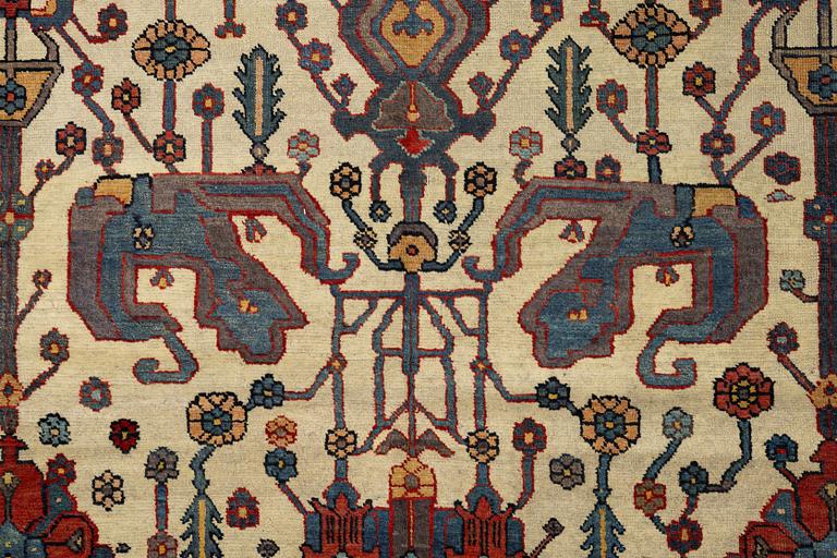 A 'Khan carpet' Chahar Mahal va Bakhtiari carpet of Safavid 'vase' design, West Persia, c. 774 x 423 cm.