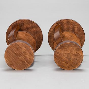 A pair of Art Deco style side tables/bedside tables, modern production.