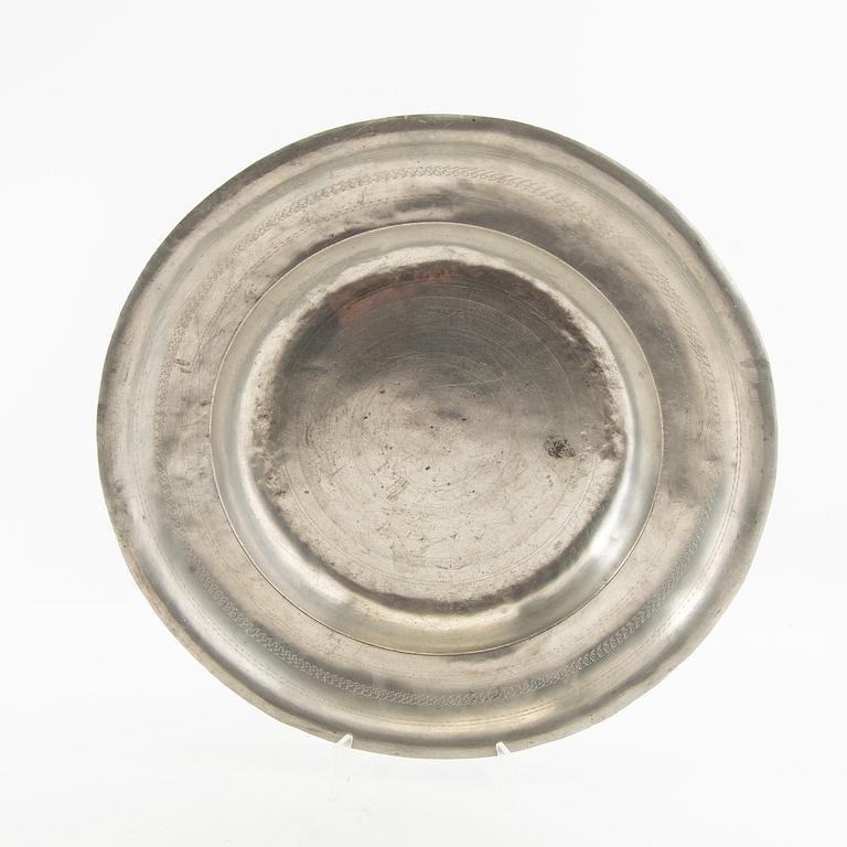 Fat/Bowl 3 pcs pewter 19th century.