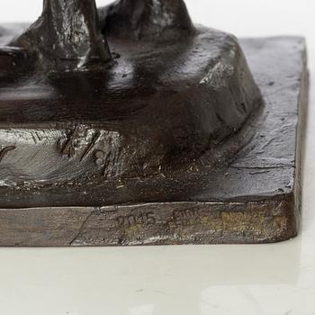 Gudmar Olovson, sculpture. Signed. Numbered. Foundry mark. Bronze, height 31 cm, length 15 cm.