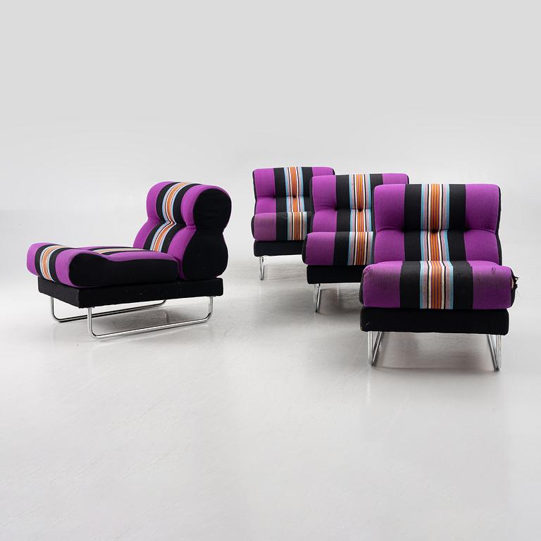 Jan-Eric Bengtsson, modular sofa, four pieces, "Bossanova", Scapa Industri AB, Alvesta, 1970s.