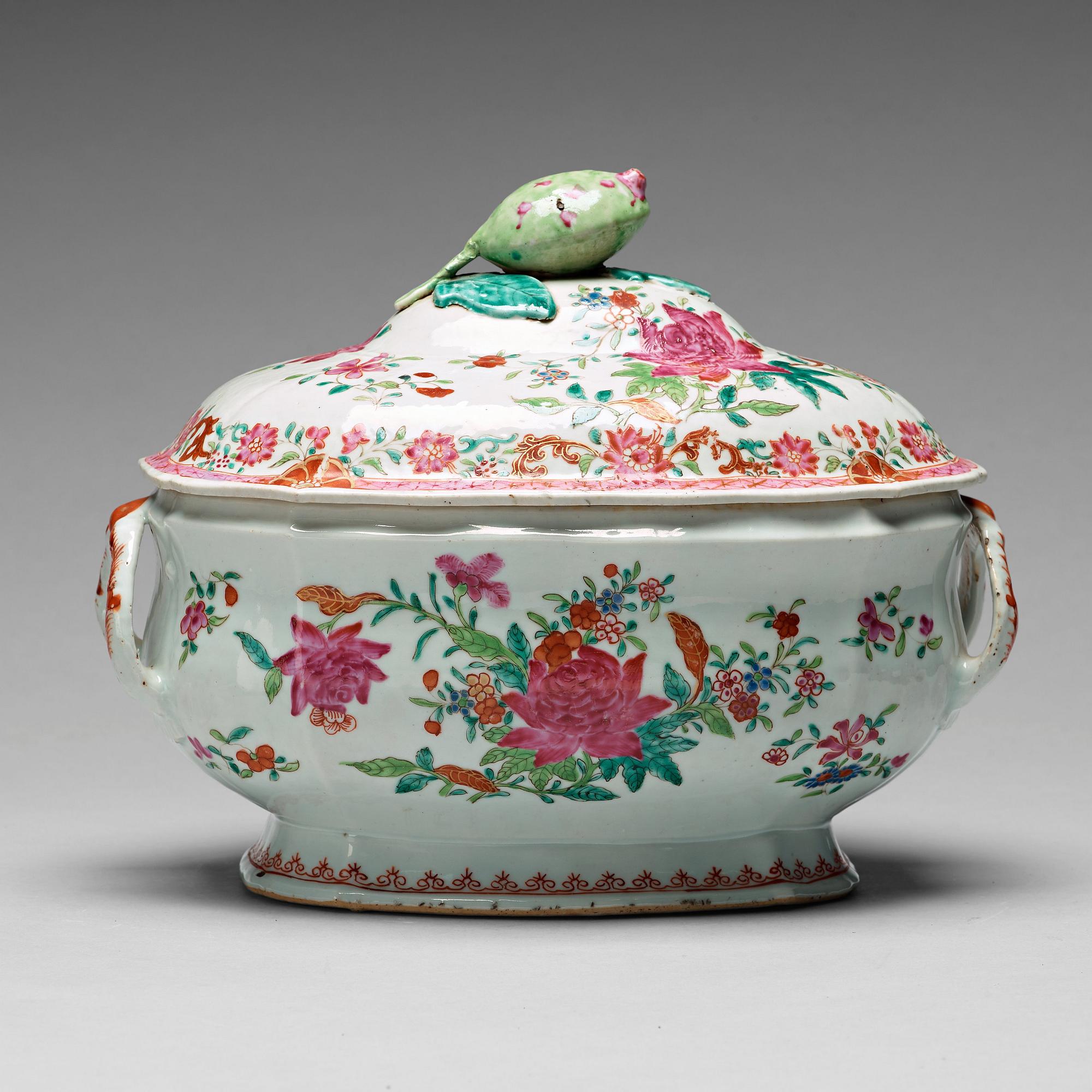 TERRIN med LOCK, kompaniporslin. Qingdynastin, Qianlong (1736-95).