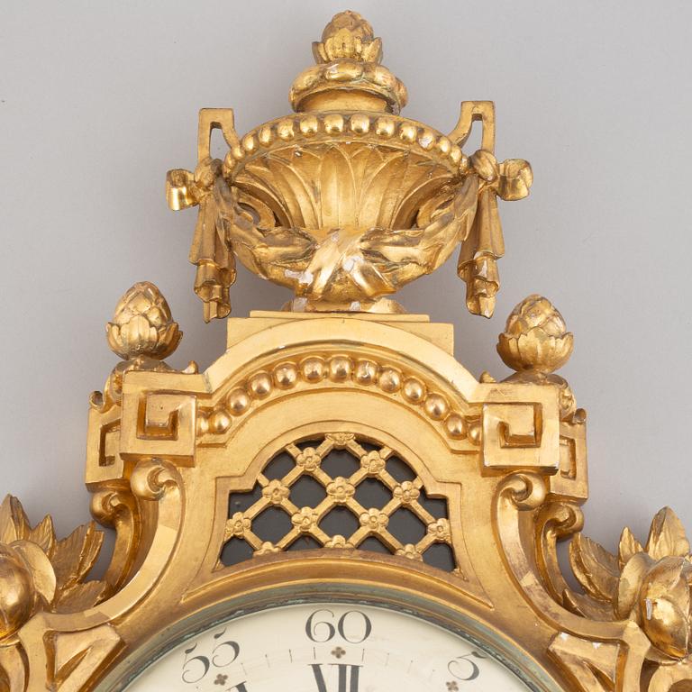 Robert Engström, a Gustavian style wall clock, Stockholm, Sweden, first half of the 20th century.