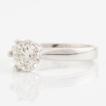 Ring, Schalins, 18K white gold with brilliant-cut diamond and accompanying report IGI.