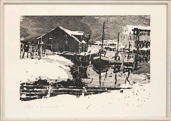 Lars Lerin, "Gråvinter 1".