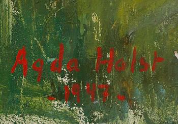 AGDA HOLST, oil on panel, signed and dated 1947.