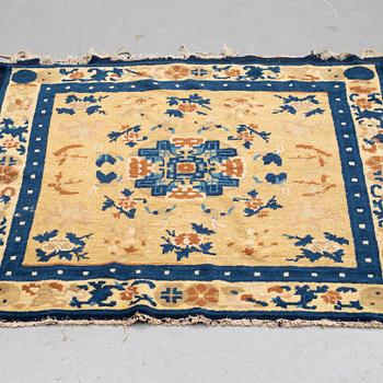 A MEDITATION RUG, semi-antique Ningxia, China, ca 130 x 126 cm.