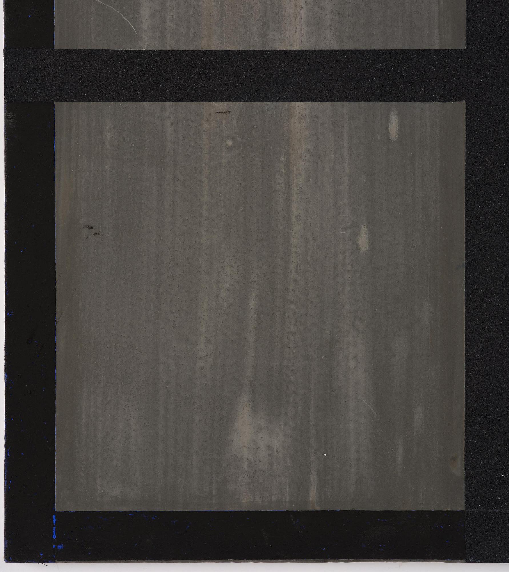 Harvey Quaytman, "Ivory, Slat and Black Glass".