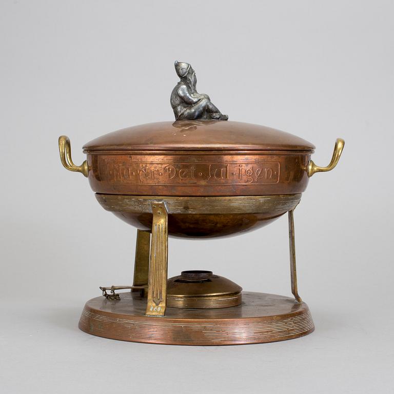 GLÖGGRYTA, koppar, tenn samt mässing, Gustav Eriksson, Eskilstuna, jugend, tidigt 1900-tal.