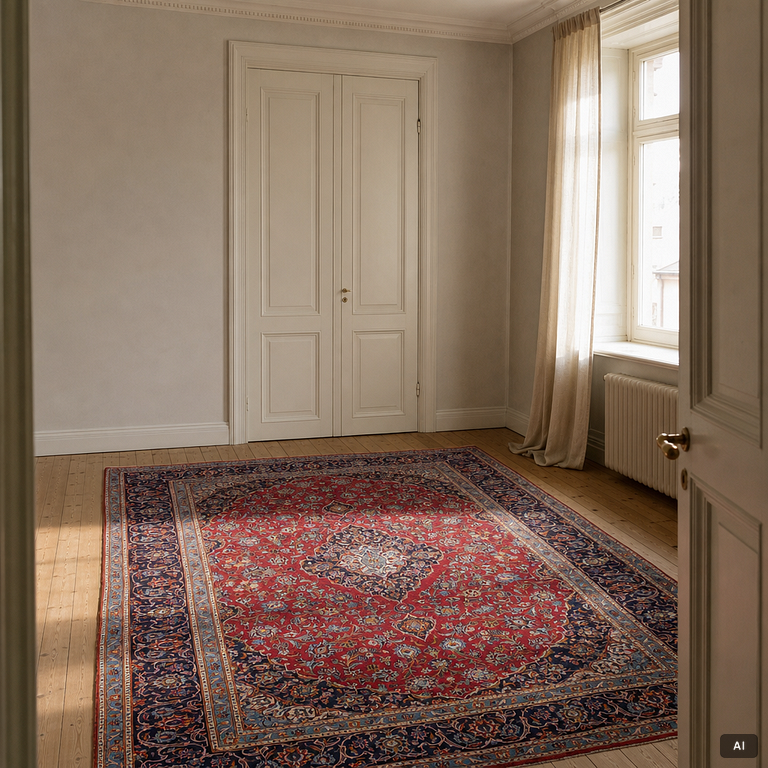 Carpet, Keshan, approx. 400 x 295 cm.
