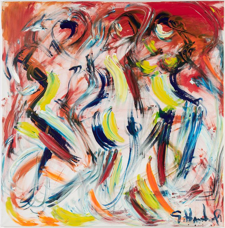 GÖRAN HAUSENKAMP, acrylic on canvas, signed.