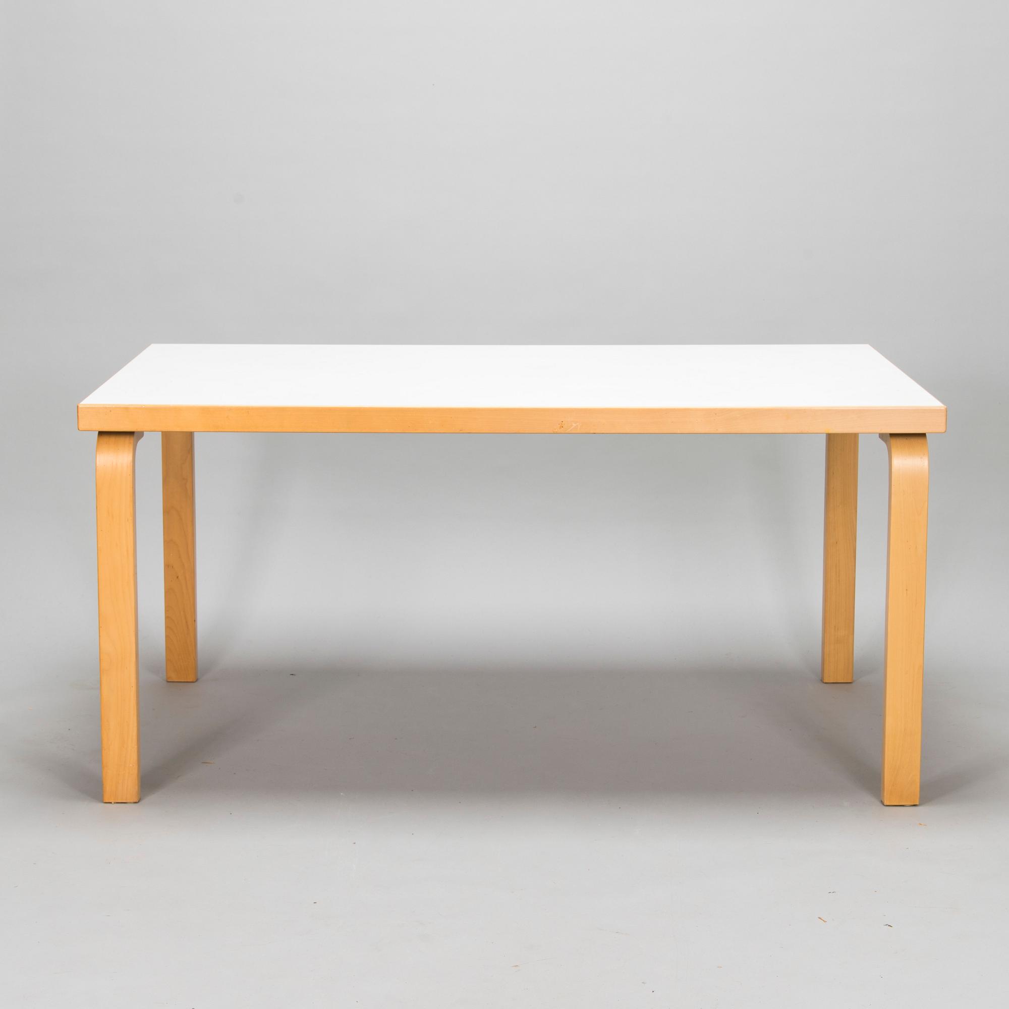 Alvar Aalto, table, model 82A, Artek, Finland, late 20th century.