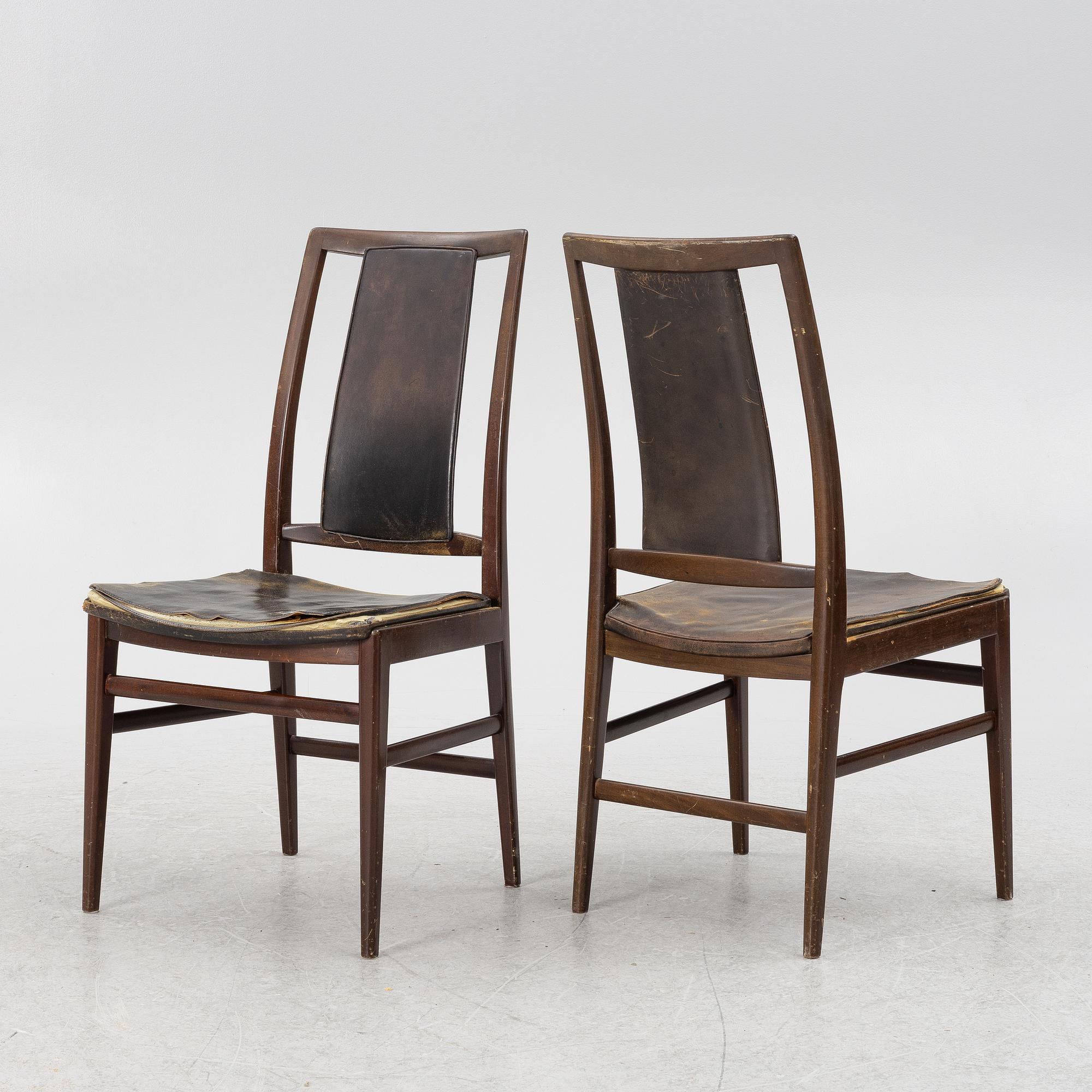 David Rosén, dining table with 6 chairs, "Triva-diné", Nordiska Kompaniet's workshops, Nyköping.