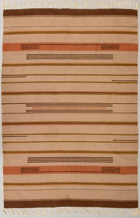 A 1930s Finnish flat weave carpet. Circa 200x190 cm.