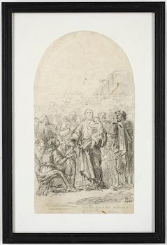 Fredric Westin · FREDRIK WESTIN, blyerts och kol på papper. Signerad FW och daterad 1838.