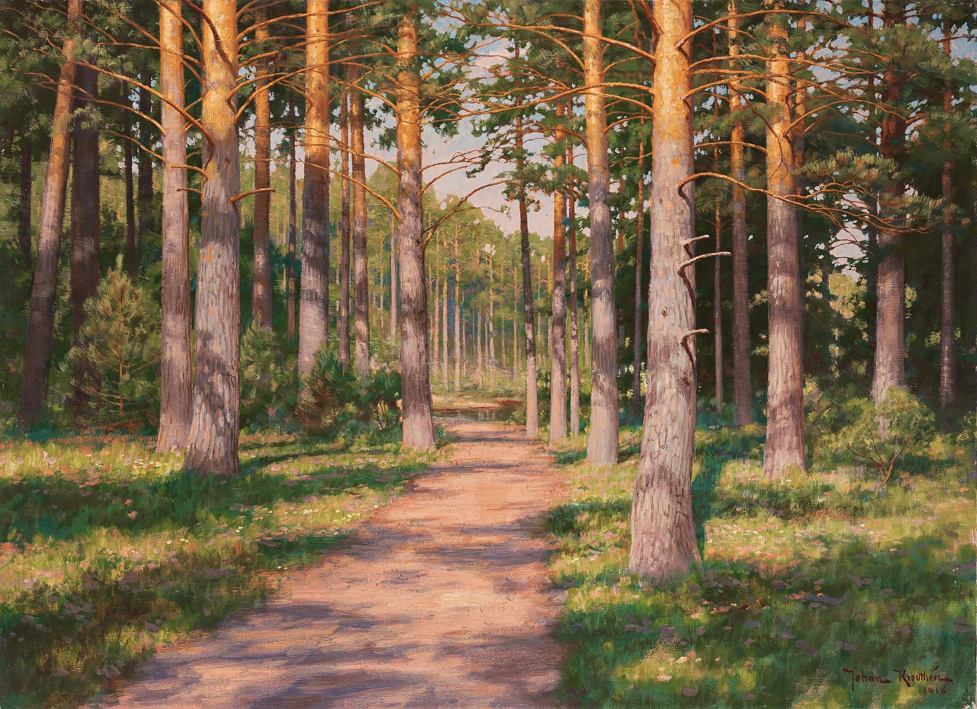 Johan Krouthén, Solbelyst tallskog.