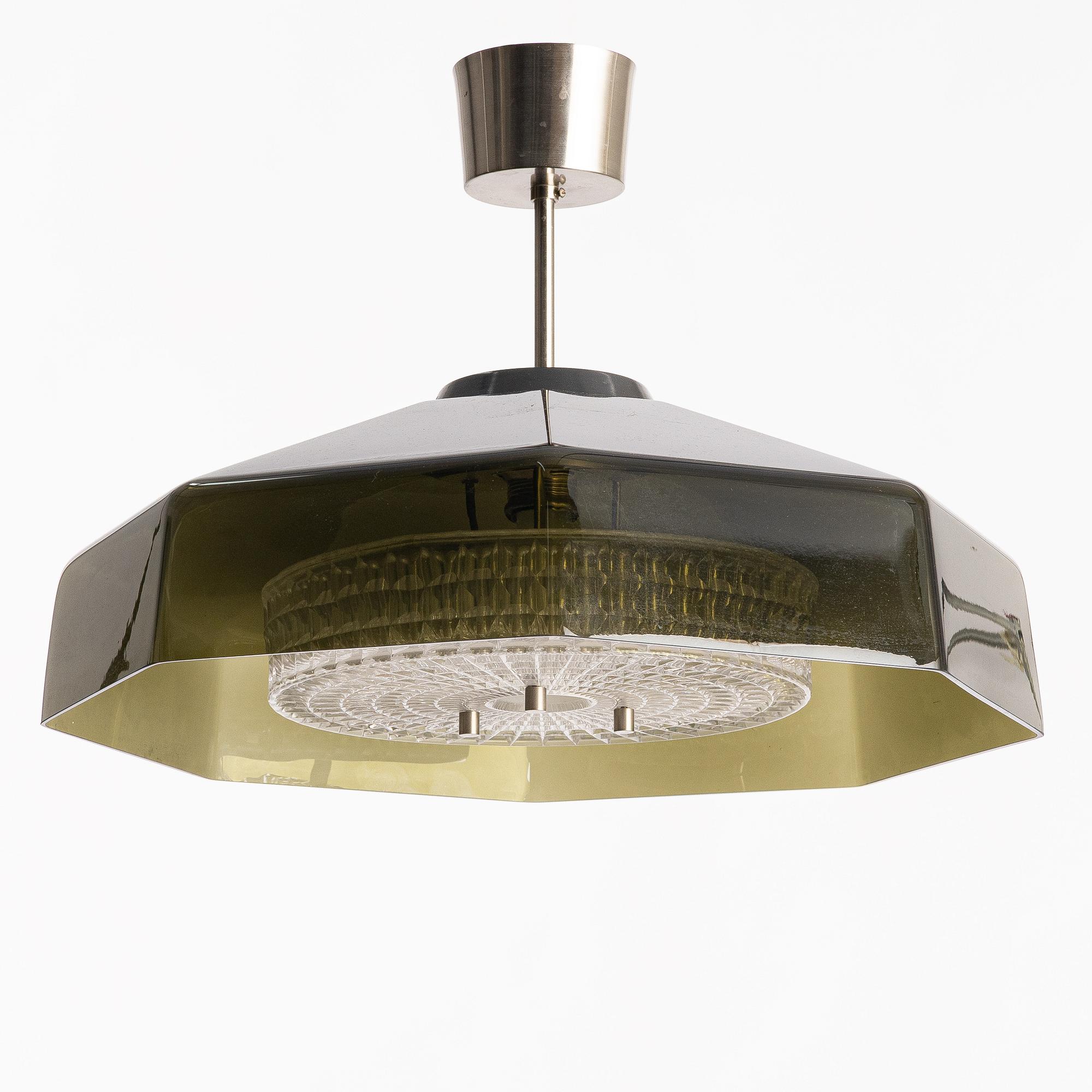 Carl Fagerlund, Taklampa, Orrefors.