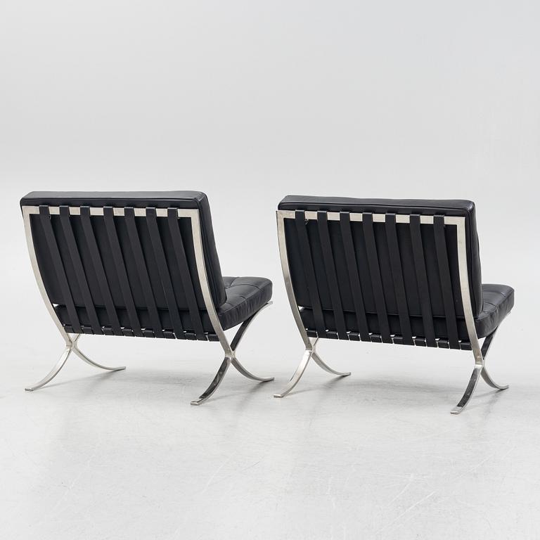 Ludwig Mies van der Rohe, a pair of 'Barcelona' lounge chairs, Knoll Studios.