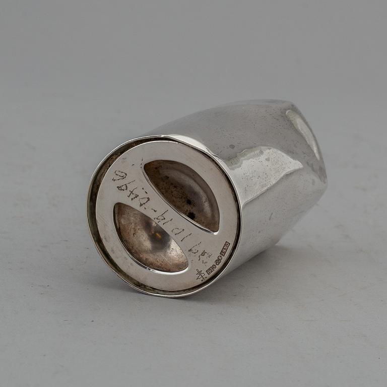A Swedish 20th century silver sugar-caster, mark of Carl Nyström, Stockholm 1961.