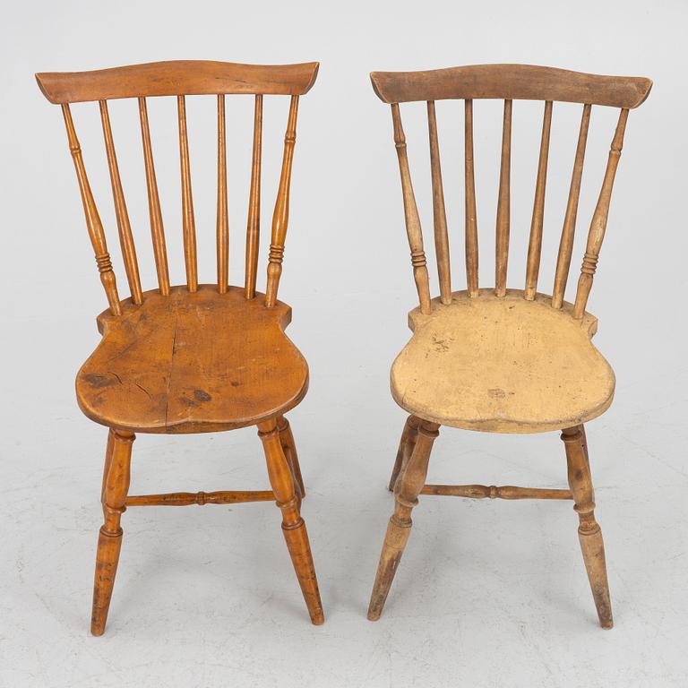 A set of eight Swedish chairs, around the year 1900.
