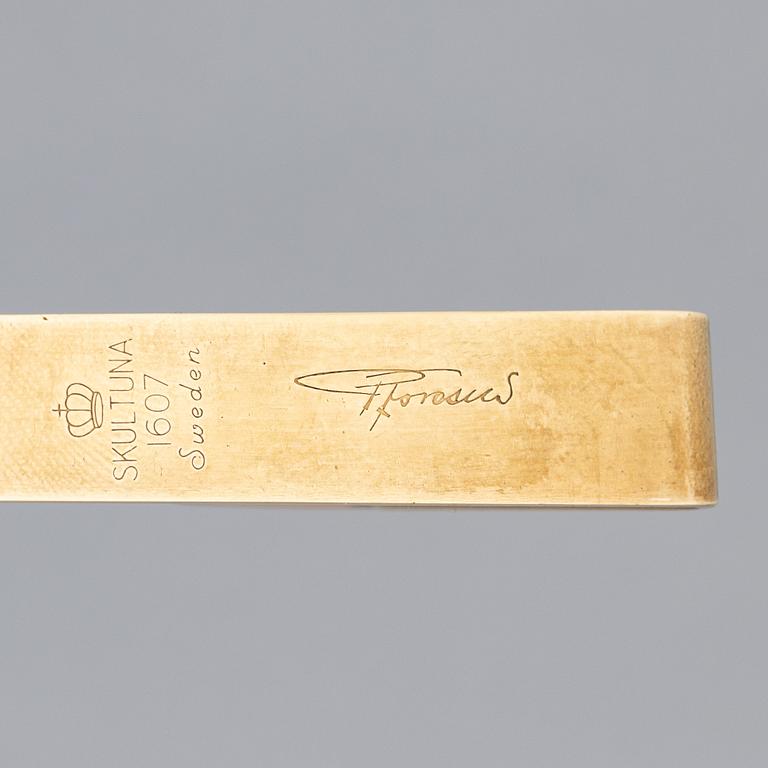 Pierre Forssell, a set of four 'Pendeln' brass wall sconces, Skultuna.