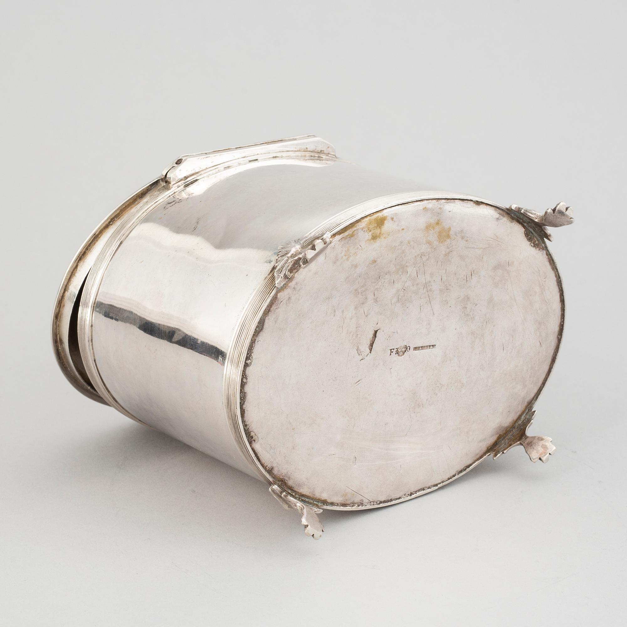 Sven Floberg, sockerskrin, silver, empire, Stockholm 1812.