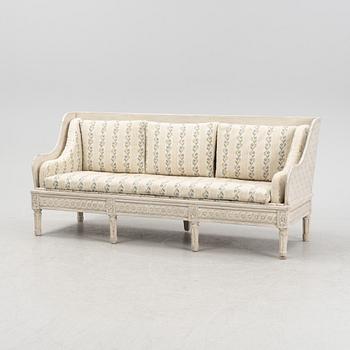 A Gustavian sofa, late 18th Century.